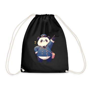 Pandabär Japanischer Shinkansen Riesenpanda - Turnbeutel - Schwarz - Vorne