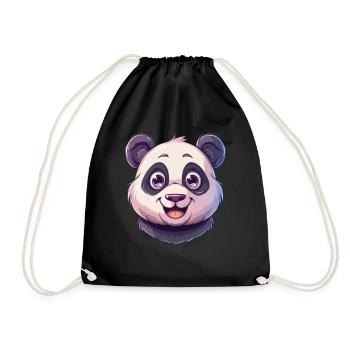 Panda Ours Panda géant japonais - Sac de sport léger - noir - Devant