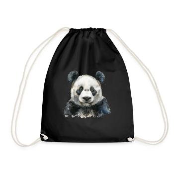 Panda Ours Panda géant japonais - Sac de sport léger - noir - Devant