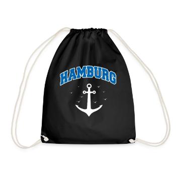 Hambourg Ville hanséatique Allemagne du Nord Bas-allemand - Sac de sport léger - noir - Devant