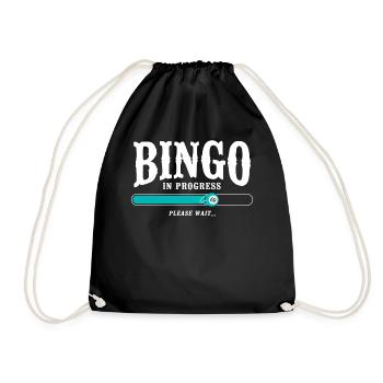 Bingo Player Bingo In Progress - Drawstring Bag - black - Front