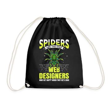 Vogelspinne Tarantula Terraristik Amphibie Spinne - Turnbeutel - Schwarz - Vorne