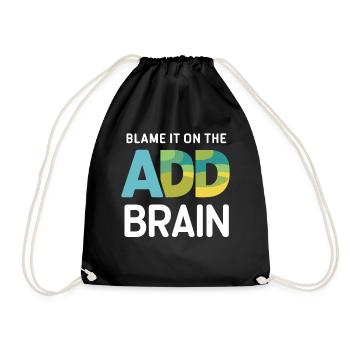 Attention Deficit Hyperactivity Disorder ADD - Drawstring Bag - black - Front