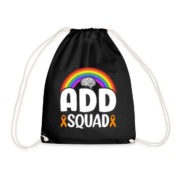 Attention Deficit Hyperactivity Disorder ADD - Drawstring Bag - black - Front