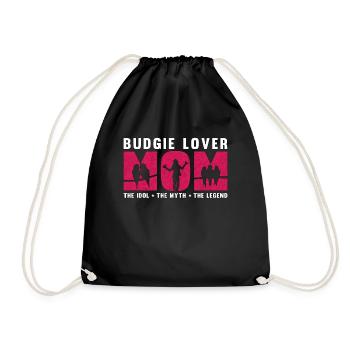 Budgie Lover Mom The Idol The Colorful Bird Lover - Drawstring Bag - black - Front