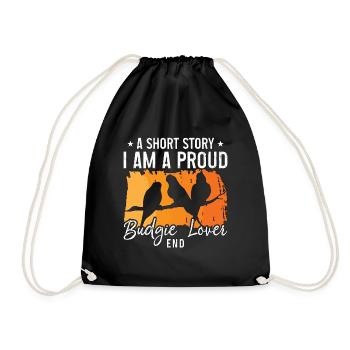 Amateur de perruches Une histoire courte Je suis propriétaire d’une perruche - Sac de sport léger - noir - Devant