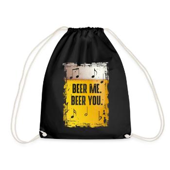 Beer Me Beer You - Turnbeutel - Schwarz - Vorne