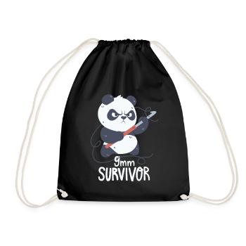 Crochet Panda - Sac de sport léger - noir - Devant