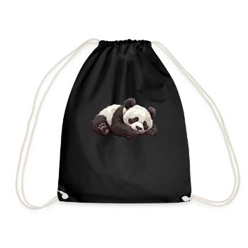 Panda Ours Endormi Panda Géant Japonais - Sac de sport léger - noir - Devant