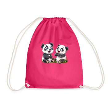 Panda Cub Panda géant japonais - Sac de sport léger - fuchsia - Devant
