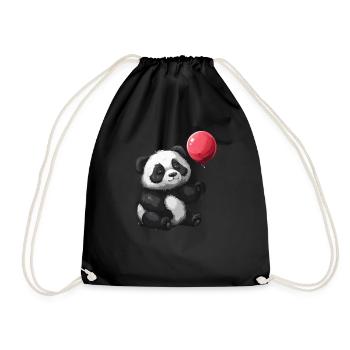 Panda Bear Ballon Panda géant japonais - Sac de sport léger - noir - Devant