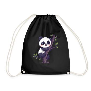 Panda Ours Escalade Panda Géant Japonais - Sac de sport léger - noir - Devant