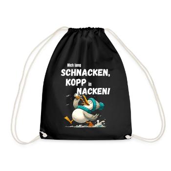 Hambourg fête des pères fête mouette alcool drôle - Sac de sport léger - noir - Devant