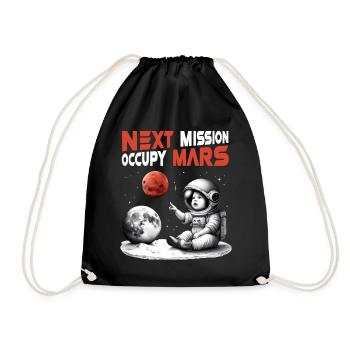 Raumfahrt Roter Planet, Next Mission – Occupy Mars - Turnbeutel - Schwarz - Vorne