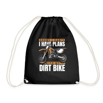 Ich habe Pläne mit meinem Dirtbike-Motorradrennen - Turnbeutel - Schwarz - Vorne
