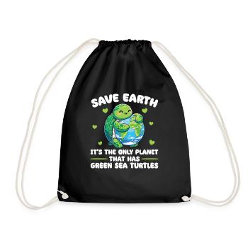 C’est la seule planète Tortues de mer vertes - Sac de sport léger - noir - Devant
