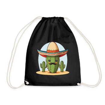 Cactus Fiesta Drôle De Vacances Mexicaines - Sac de sport léger - noir - Devant