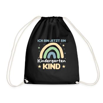 I'm now a kindergarten child kindergarten - Drawstring Bag - black - Front