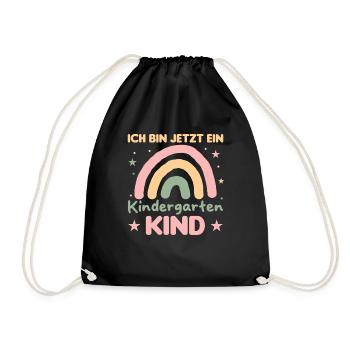 I'm now a kindergarten child kindergarten - Drawstring Bag - black - Front