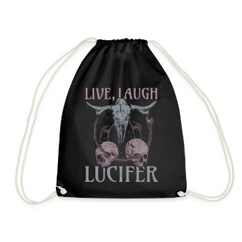Live Love Lucifer Goth Festival Death Metal - Drawstring Bag - black - Front