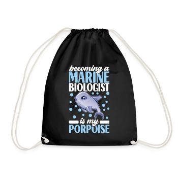 Marine Biology Marine Biologist - Drawstring Bag - black - Front