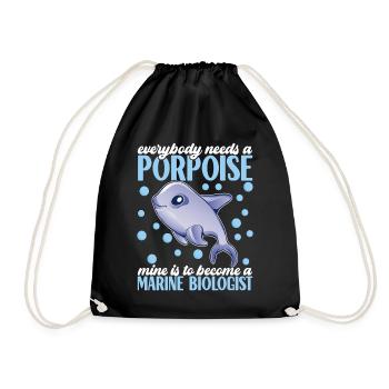 Marine Biology Marine Biologist - Drawstring Bag - black - Front