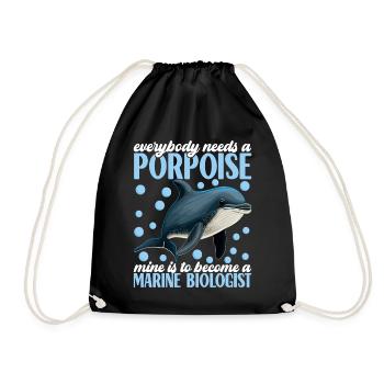 Marine Biology Marine Biologist - Drawstring Bag - black - Front