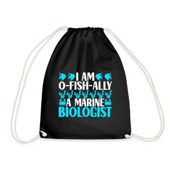 Marine Biology Marine Biologist - Drawstring Bag - black - Front