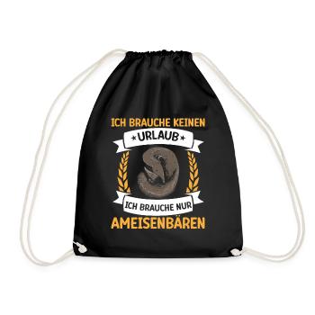 Juste besoin d’un fourmilier Ours mangeur de fourmis - Sac de sport léger - noir - Devant