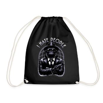 Je déteste les gens - Sac de sport léger - noir - Devant