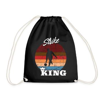 Strike King Bowling Kegeln - Turnbeutel - Schwarz - Vorne
