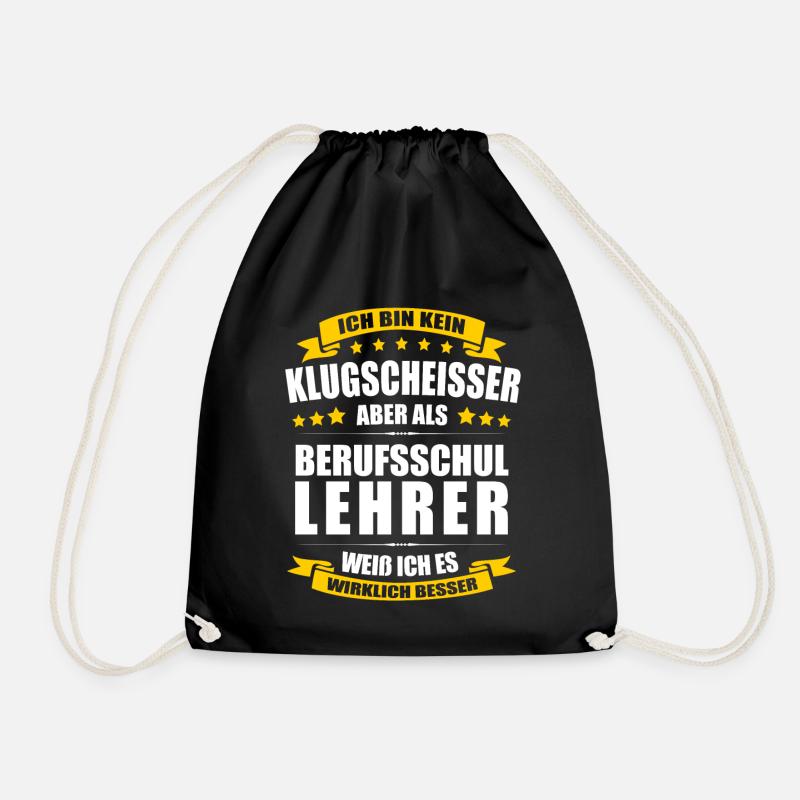 Ich Bin Kein Klugscheisser Berufsschullehrer - Turnbeutel - Schwarz