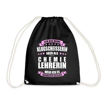 Chemielehrerin Lehrerin Erinnerung Lehrer - Turnbeutel - Schwarz - Vorne