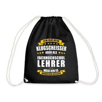Klassenlehrer Hochschule Fachhochschullehrer - Turnbeutel - Schwarz - Vorne