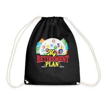 Joueur de bingo à la retraite Ma retraite - Sac de sport léger - noir - Devant