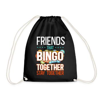 Bingo Player Friends Buddies - Turnbeutel - Schwarz - Vorne