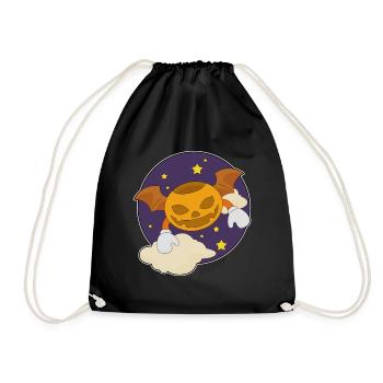 Bat Halloween Night - Drawstring Bag - black - Front