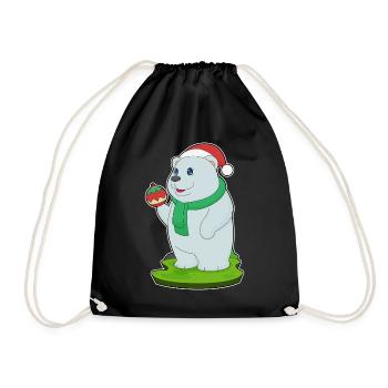 Bal de Noël des ours polaires - Sac de sport léger - noir - Devant