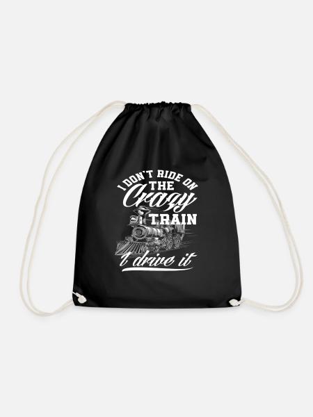 Drôle Conducteur De Train Train Trains Profession - Sac de sport léger - noir