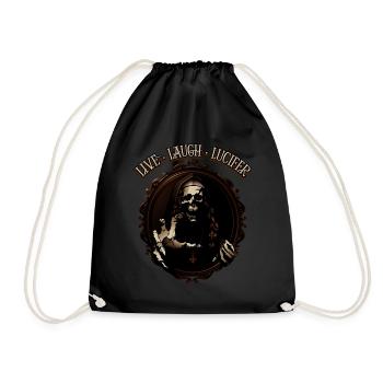 Live Love Lucifer Goth Festival Death Metal - Drawstring Bag - black - Front