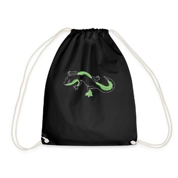 Lineart Gekkota Lézard à crête Gecko Expert - Sac de sport léger - noir - Devant