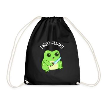 Grenouille Kawaii Folle Avec Couteau - Sac de sport léger - noir - Devant