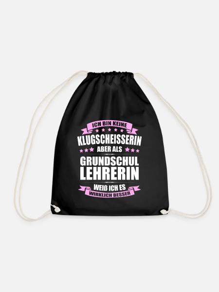 Grundschullehrerin Lehrerin Erinnerung Lehrer - Turnbeutel - Schwarz