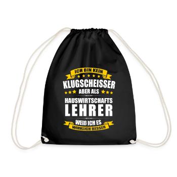 Hauswirtschaftslehrer Lehrer Hauswirtschaft - Turnbeutel - Schwarz - Vorne