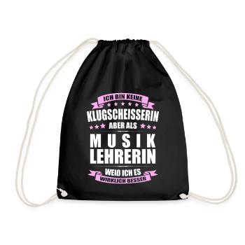 Musiklehrerin Abschied Lehrerin Erinnerung Lehrer - Turnbeutel - Schwarz - Vorne