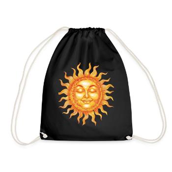 Sonniger Tag Traumhaftes Gesicht - Turnbeutel - Schwarz - Vorne