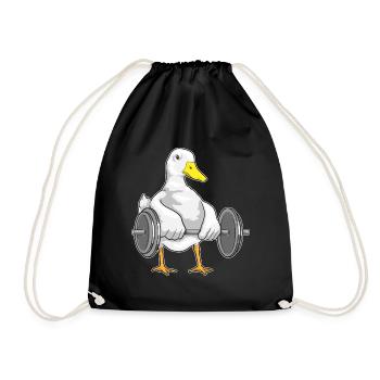 Culturiste Canard Bodybuilder Barbell Bodybuilding - Sac de sport léger - noir - Devant
