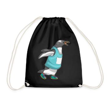 Penguin Jogger Jogging Sport - Drawstring Bag - black - Front