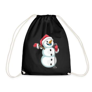 Snowman Chante de Noël - Sac de sport léger - noir - Devant