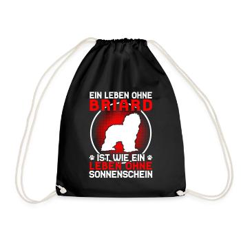 La vie sans Briard Berger de Brie Briard - Sac de sport léger - noir - Devant